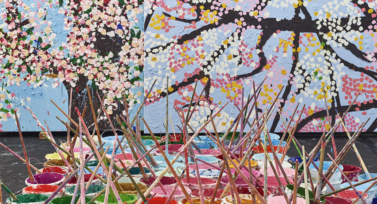 Cherry Blossoms: первая музейная выставка Дэмиена Херста в Париже