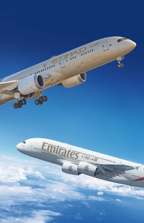Emirates Airline и&nbsp;Etihad Airways запускают &laquo;единый&raquo; билет в&nbsp;ОАЭ