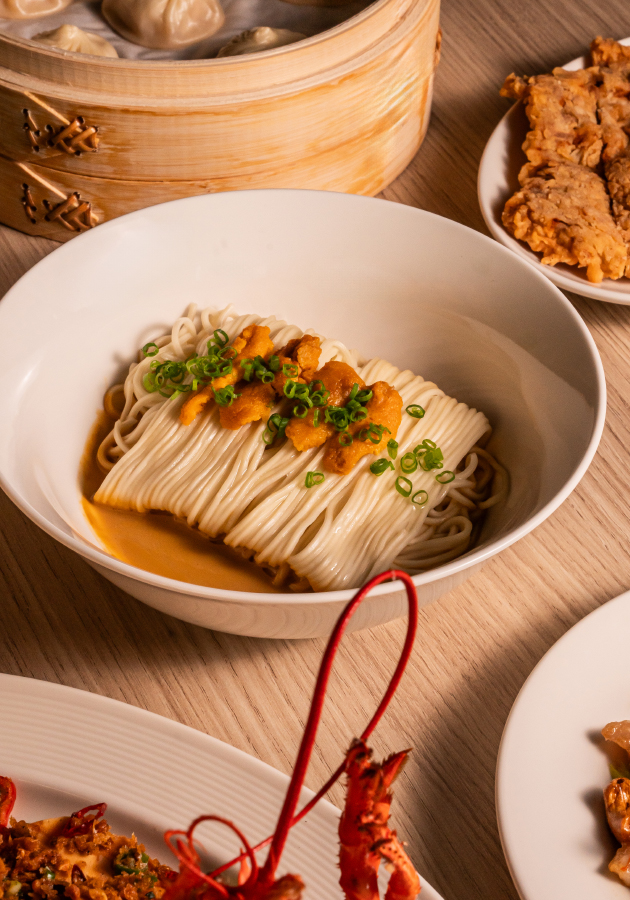 Лапша с икрой морского ежа (эксклюзив Din Tai Fung Bluewaters) 