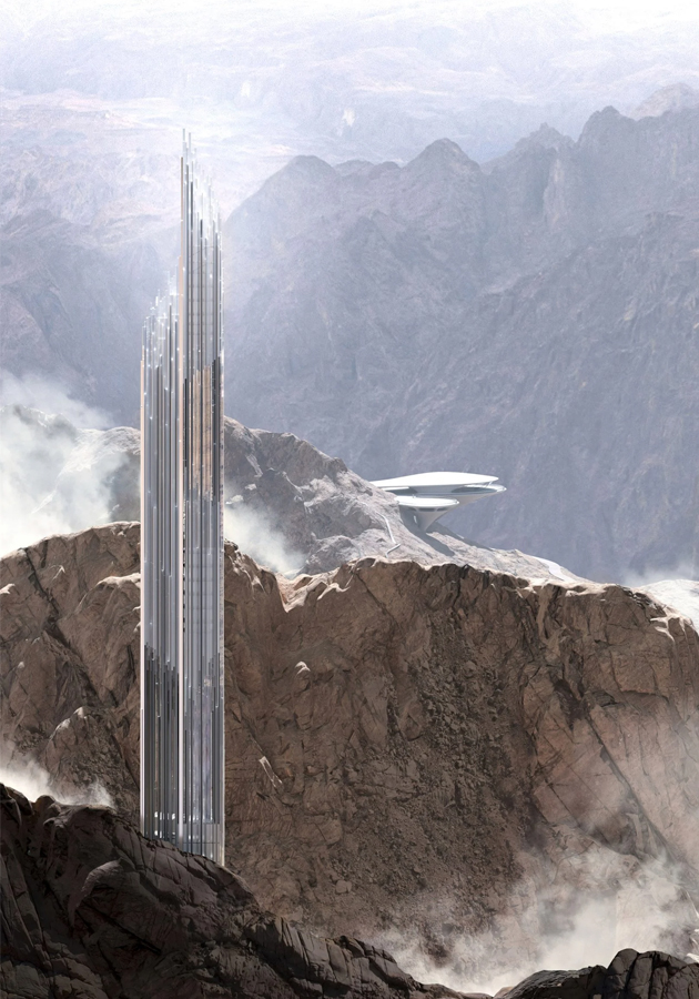 Discovery Tower: Саудовская Аравия показала проект небоскреба в центре строящегося лыжного курорта Trojena
